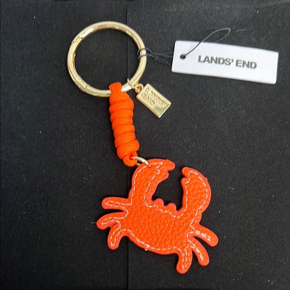 Lands' End Accessories - Lands' End | Vibrant Orange Crab Keychain/Bag Charm